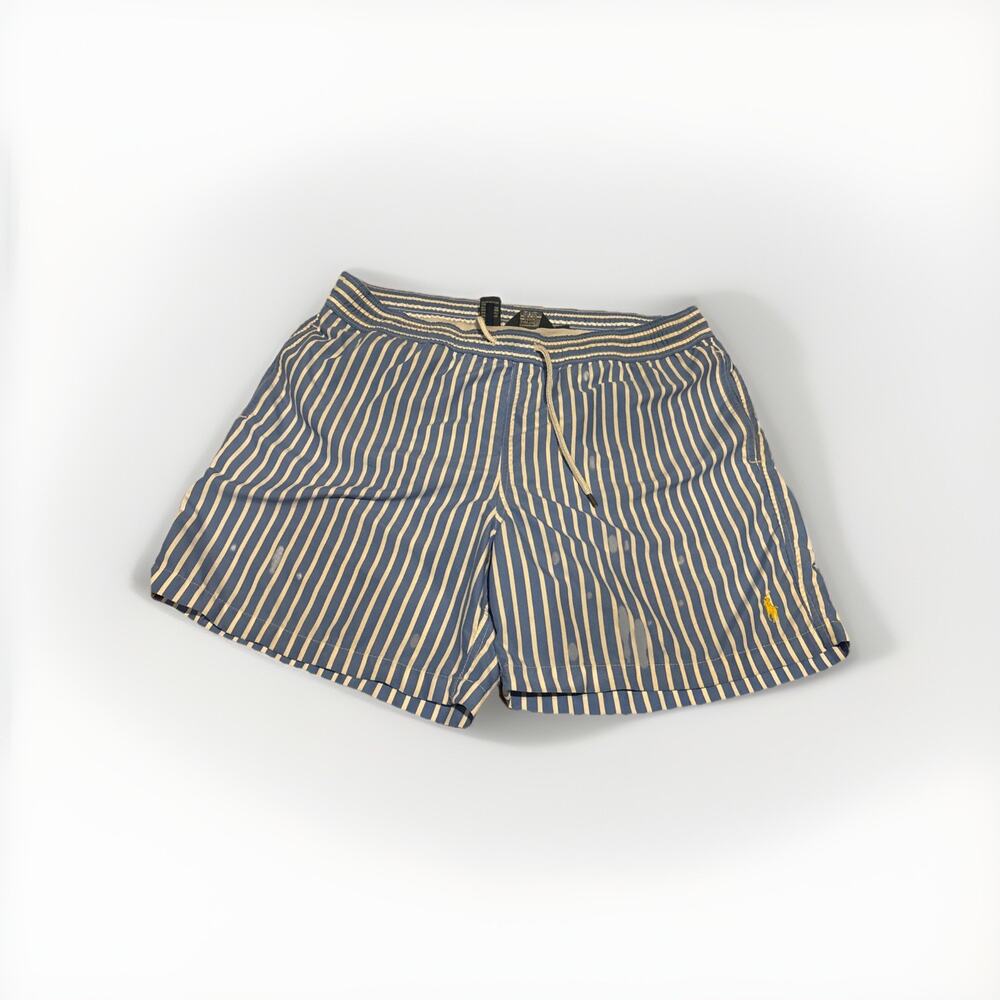 Vtg Polo Ralph Lauren Men’s Size Large Shorts Drawstring Elastic Waist Striped